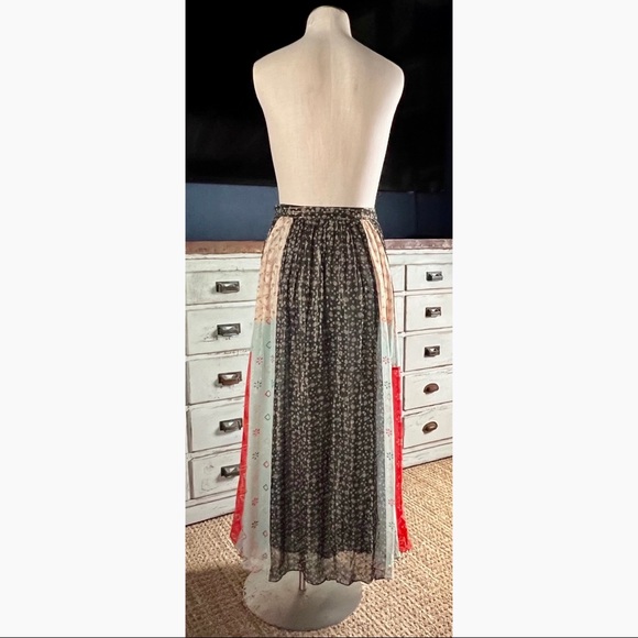 Anthropologie Verb by Pallavi Singhee Margot Patchwork Shimmer Maxi Skir… - Picture 9 of 16